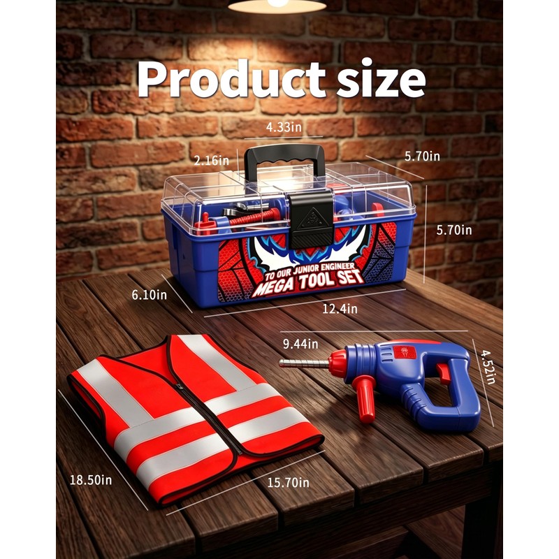 FRRJUY Kids Tool Set for Boys Toddler Tool Set with