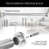 Meriville 1-inch Diameter Metal Spring Tension Rod, Closet Rod, Tension