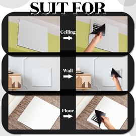 Saysurey 4 Pack 12" x 12" Square Magnetic Vent Covers Magnet Register Cover Magnetic Vent Blocker for Wall, Ceiling, Home, Floor, HVAC, RV, AC, Heater, Office, Fit Steel Only, Complete Seal (White)