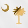 Transparent Decal Stickers of Palmetto Tree Moon Stencil (Metallic Gold)