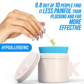 Kenashii Super Nose Waxing Kit | 100g Wax, 24 Applicators | No Microwave Required | Ear Hair Removal | For Men and Women | 12 Balm Wipes, Mustache Guards, Storage Bag