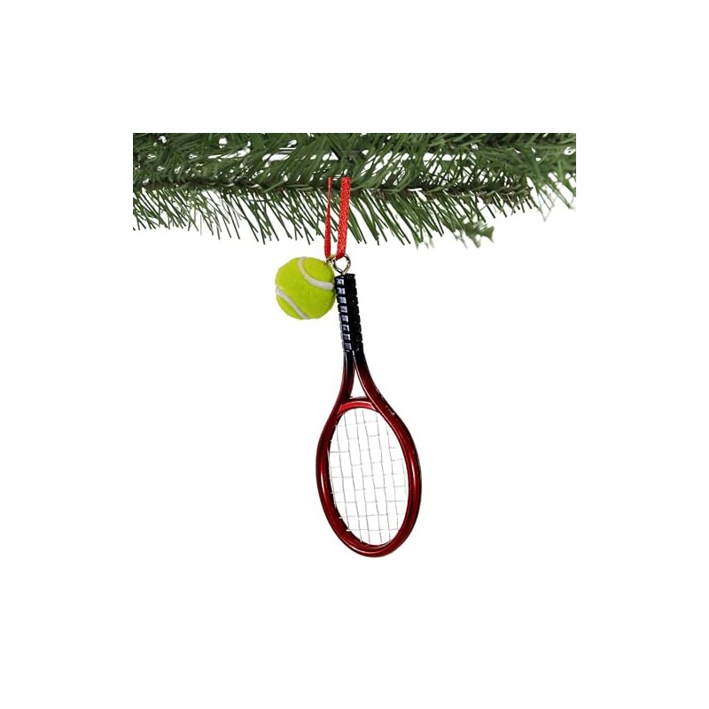 Kurt Adler Tennis Racket with Ball Christmas Ornament