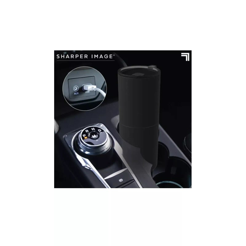 Sharper Image Insulated Steel Heated Travel Mug - Black