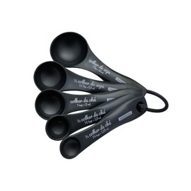 Tramontina Measuring Spoons Bakery Set of 5 Black Removable Seasoning 29899/061 TRAMONTINA