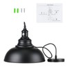 Lightess Black Pendant Light Dimmable, Industrial Hanging Lights Metal Barn