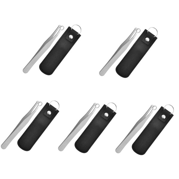 Minkissy 5sets Nose Hair Tweezers for Men and Ergonomic Design