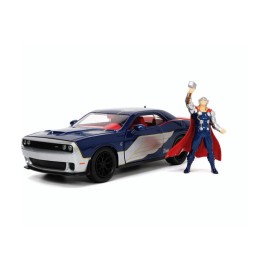 ModelToyCars 2015 Dodge Challenger SRT Hellcat w/ Thor Figure 32186 1/24 Scale Diecast Car