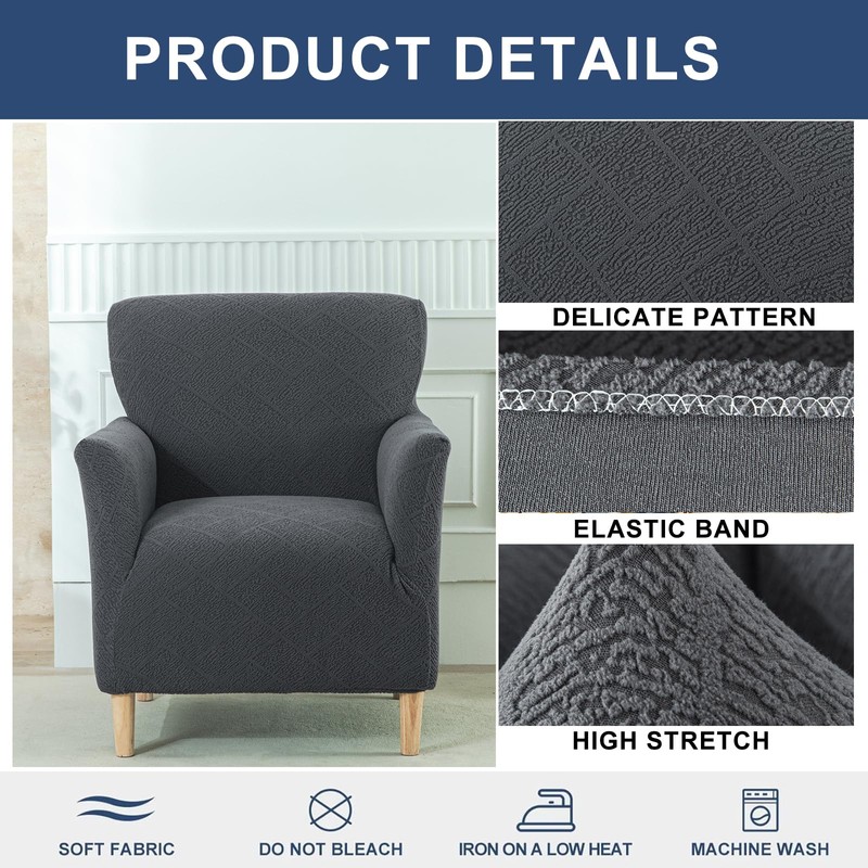 Funda elástica para sillón de banquete de jacquard, 1 pieza,