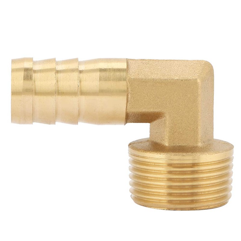 3/4 Inch Brass Barb Fittings 90 Degree Angle Male Thread