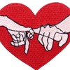 ZEGIN Pinky Swear Patch Embroidered Applique Badge Iron On Sew