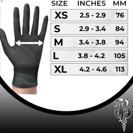 Blackwork Worldwide Chloroprene Exam Gloves for Tattoo Professionals, Medical Professionals, and First Responders (1, Medium)