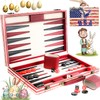 15 Inches Backgammon Sets for Adults Leather Travel Backgammon Set