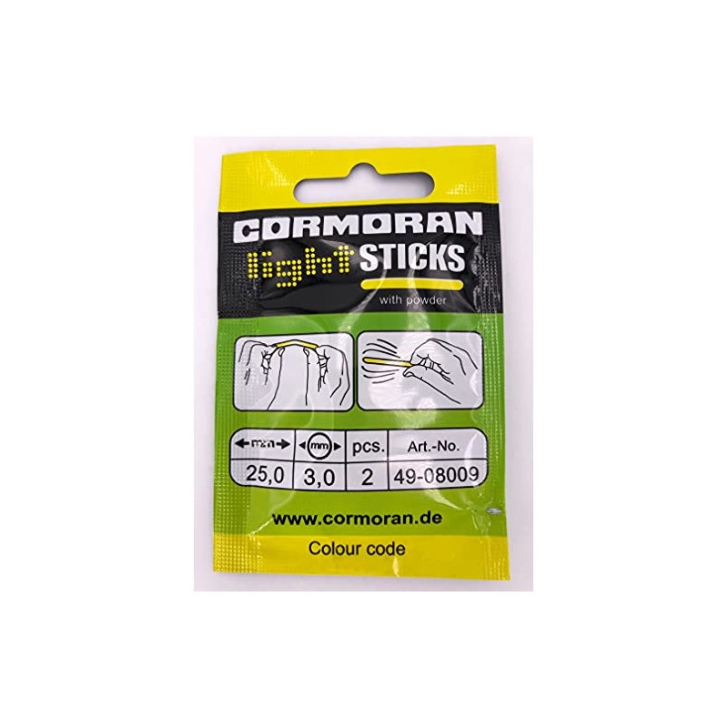 Cormoran Mini Glow Stick – Yellow, 2 Pieces Per Pack)