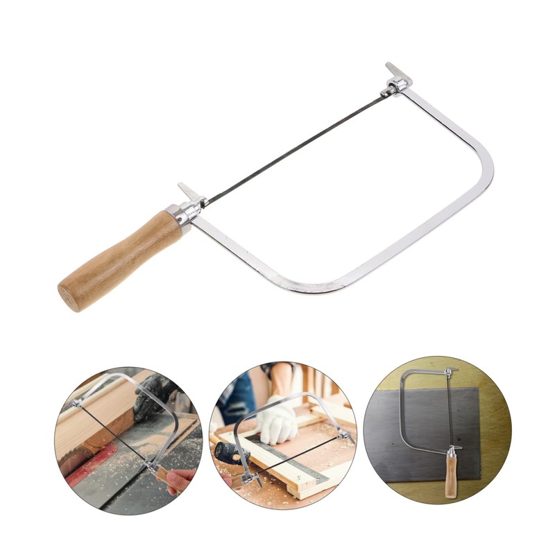 TEHAUX 1 Set Coping Saw with Wooden Handle Portable Hand
