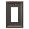 Amerelle 149RDB Chelsea Wallplate, 1 Rocker, Steel, Aged Bronze, 1-Pack