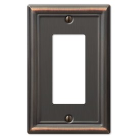 Amerelle 149RDB Chelsea Wallplate, 1 Rocker, Steel, Aged Bronze, 1-Pack