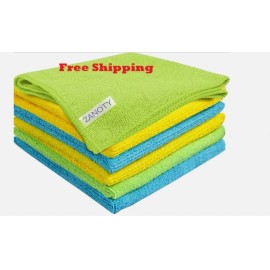 Ideal 24-Pack Microfiber Cleaning Cloths Ultra Soft,Super Absorbent Towels for Kitchen