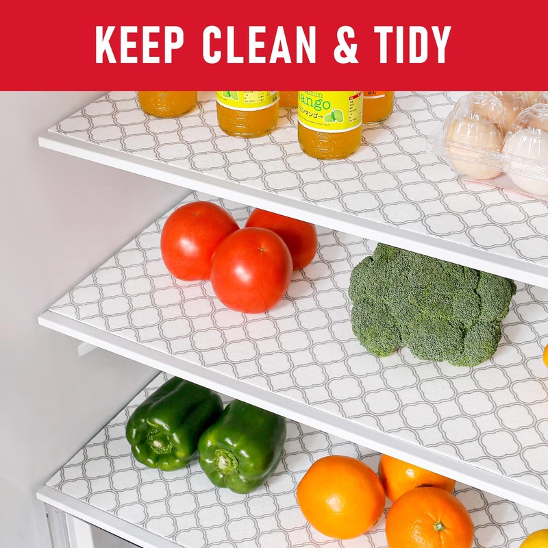 Cooyes Non Slip Refrigerator Liners, 2-in-1 Fridge Mats and Fresh-Keeping