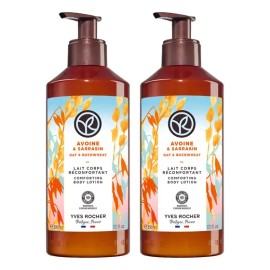 Yves Rocher Kit De Cremas Corporales Avena Y Trigo, Veganas, 390 ml c/u