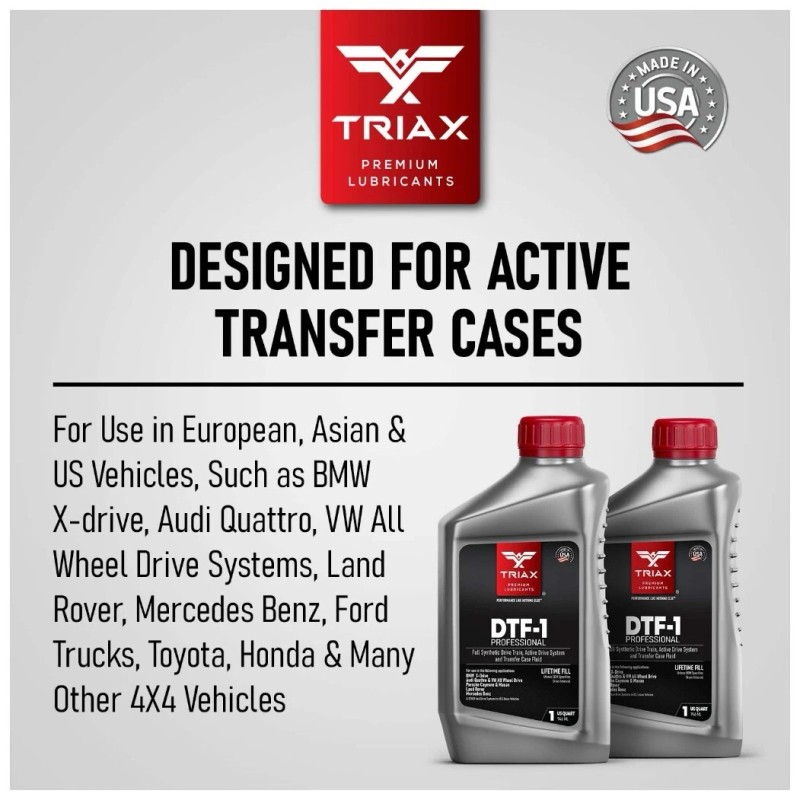 TRIAX DTF-1 Professional Transfer Case Fluid Full Synthetic (1 Quart)