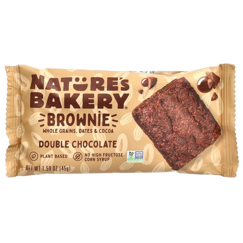 Nature’s Bakery Double Chocolate Brownie Bars, Whole Grains, Dates, and