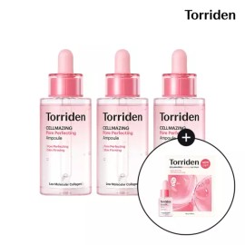 Toriden [단독] 토리든 셀메이징 저분자 콜라겐 모공 탄력앰플 30ml X 3개 (+모공 앰플 10ml+마스크 1매) [Exclusive] Toriden Cell-Mazing Low Molecular Collagen Pore Elasticity Ampoule 30ml X 3 (+ Pore Ampoule 10ml + 1 Sheet Mask)