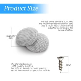 CGEAMDY Roof Liner Repair Set, Car Repair Rivets, Roof Tarpaulin Repair Buckle, 62 Car Roof Replacement Buckle with Pins, Screwdriver, Tape Measure for All Cars (Grey)