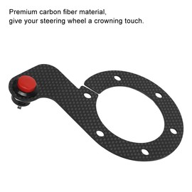 Steering Wheel Horn Button Acrylic + Carbon Fiber Mounted Between Hub Adapter and Steering Wheel, Single or Dual Button Options Available for All 6 Bolts Racing Steering Wheel