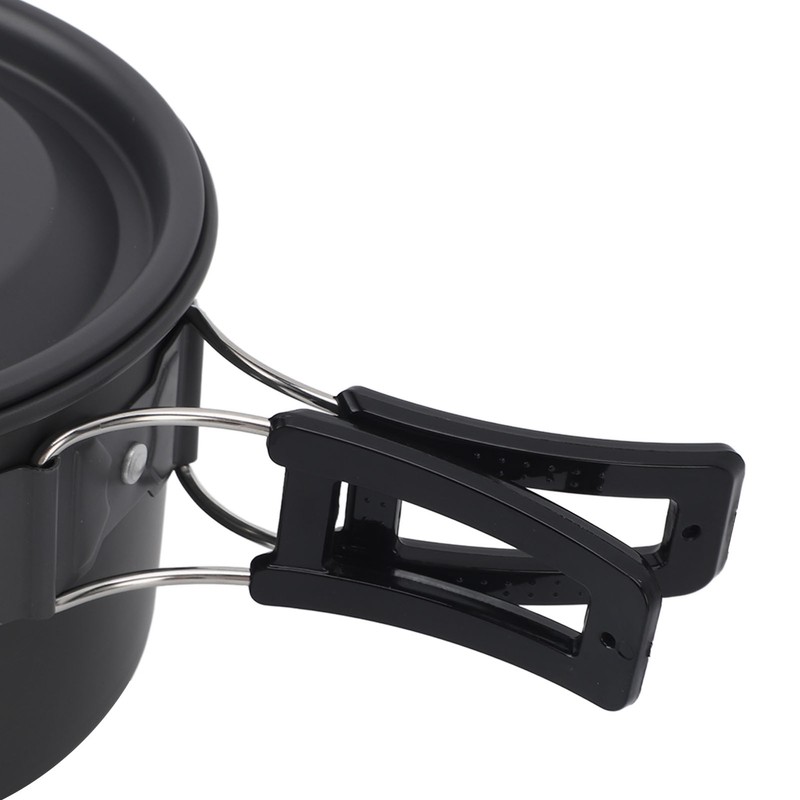 Camping Cookware Portable Nonstick Pot and Pan Set with Kettle