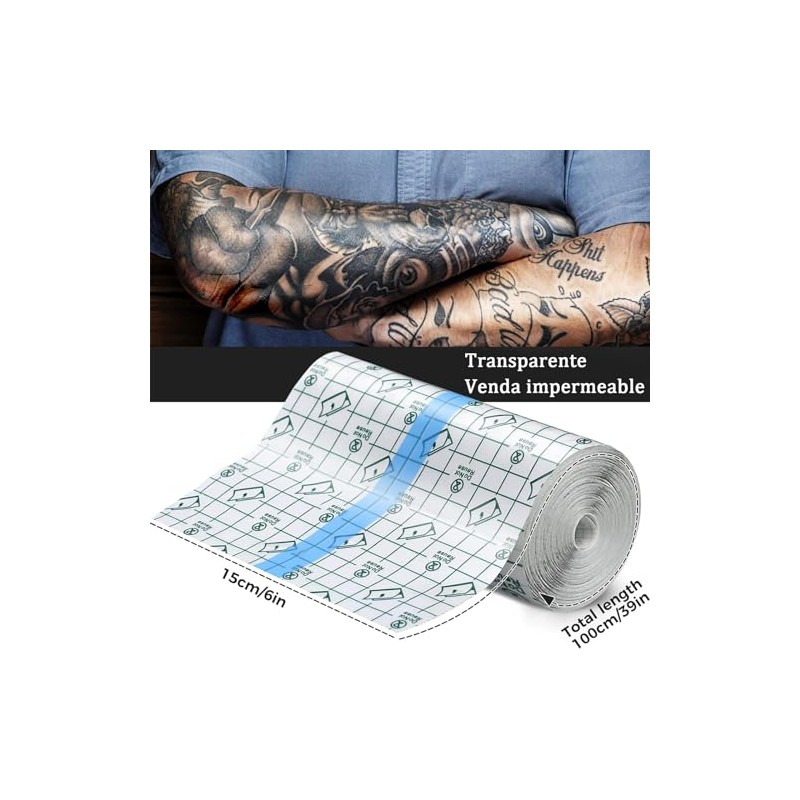 GUOJIAN Vendaje para Tatuajes, Segunda Piel 15 cm x 10