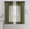 MIULEE - Cortinas transparentes de lino con textura de 84