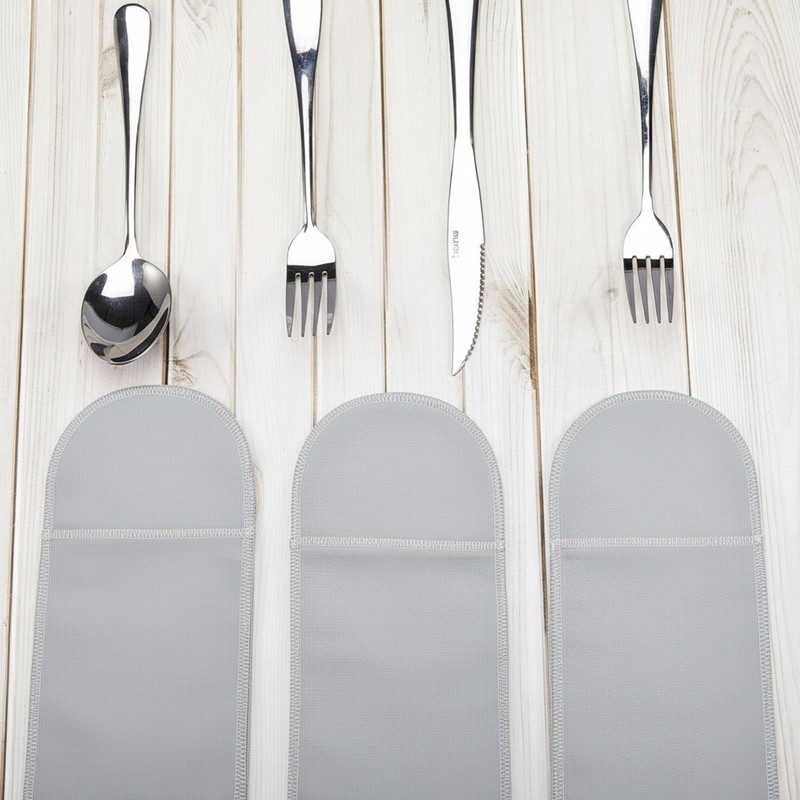 Weewooday 12 Pcs Anti Tarnish Silverware Storage Bags Velvet Flatware