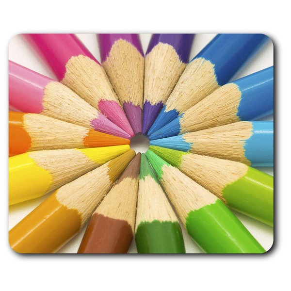 Comfortable Mouse Mat - Artistic Colouring Pencils 23.5 x 19.6