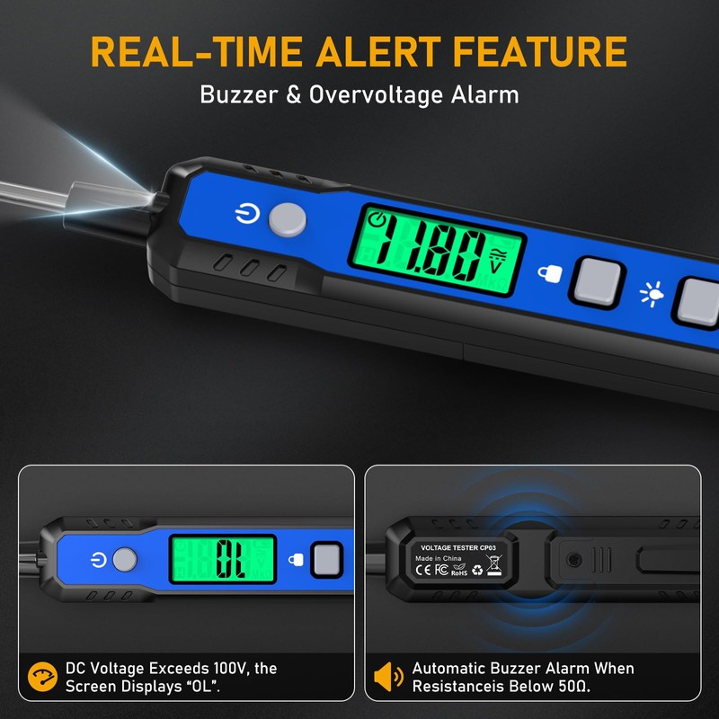 OBDResource Smart Automotive Test Light 0.8V-100V Circuit Tester with Buzzer