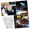Hohopeti 2pcs Heat Resistant Work Gloves Fireproof Insulated Mitts for