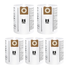 5 Pack VF3502 Repalcement Shop Vac Filter Bags Compatible with Ridgid 12-16 Gallon Wet/Dry VacsColor: White