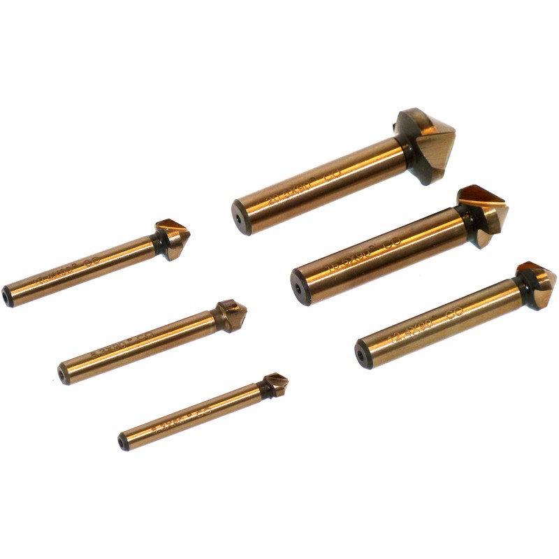 Countersink Set 6.3-20.5 mm 6-Piece HSS-E Co5 for Stainless Steel
