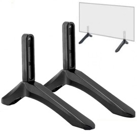 Tv Pedestal Feet Stand Mount, Universal TV Base Stand Compatible with Most 32-55 Inch TV, TV Stand Legs Smart TV Table Top Stand, Flat Panel Tv Replacement Base, No Drilling Required Loopunk
