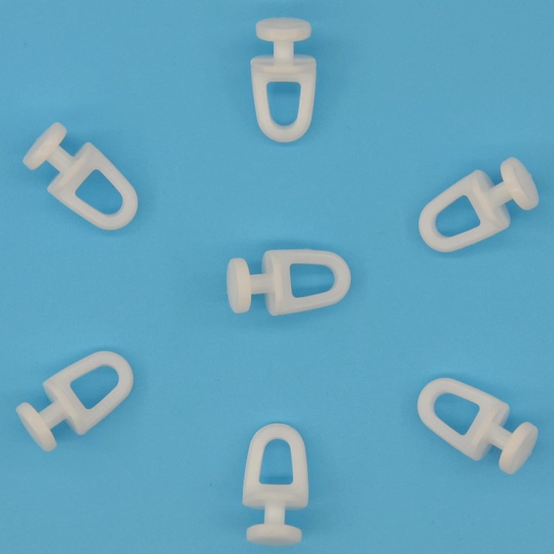 140 Pieces White Curtain Track Rollers Pulleys,Plastic Curtain Hooks Gliders