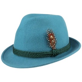 Lipodo Traditional Hat Alpine Hat Wool Felt Women / Men - Women's Hat Trilby Spring Summer Autumn Winter Spring Summer Autumn Winter - One Size Petrol, petrol, Unit size