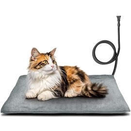 Outdoor Pet Heating Pad Cats - Waterproof Warming Pad, Auto Temperature, Indoor Heated Cat Dog Bed Electric Heating Blanket, Feral Cat Heated Bed Heated Mat for Dog House,12"x20"
