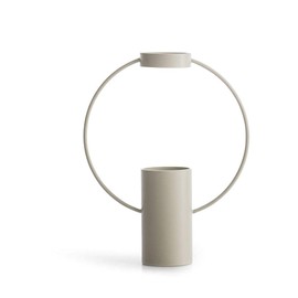 Sagaform Moon Sand Small Vase, Vases for Table Decoration, Home Living Room Decor, Vase Made of Powder-Coated Metal | For Cut Flowers or Pampas Grass, Modern Decorative Vase, Flower Vase