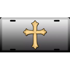 L@@K Cross Car Vanity Tag  License Plate