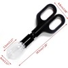 Reptile Feeding Tool, Black Spoon-Shaped Scooper with Clamp Tips, Terrarium