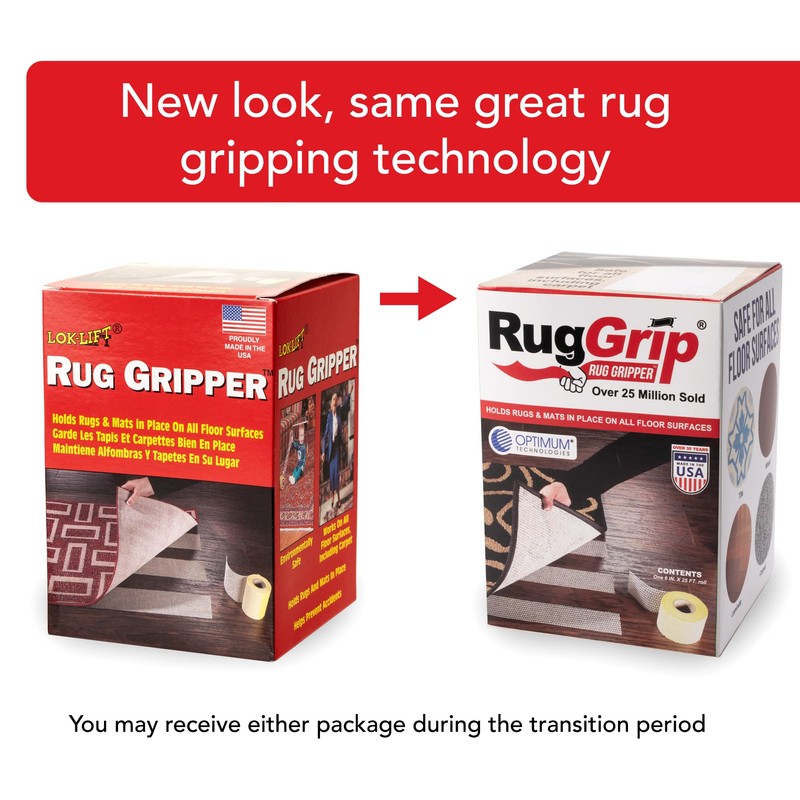 Rug Gripper Tape for Area Rugs and Runners (6" x25ft)