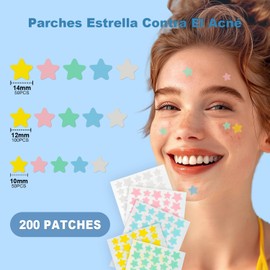 Parches para Acne,Pimple Patch,200 Almohadillas Hidrocoloides para Espinillas, Parches para Espinillas, Pimple Reduce Enrojecimiento,Forma de Estrella, Pueden Absorber la Secreción (Verde (Actualizado))