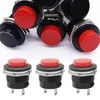 SYOWADA 5Pcs SPST Momentary Push Button Switch, AC250V/3A AC125V/6A Mini