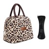 MEMOFYND 1-Piece Lunch Bag with Leopard Print and 1 Cutlery
