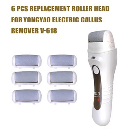 Electric Callus Remover Replacement Heads - 6 Pack Replacement Roller Heads for Electric Foot File - Compatible with Pedicure Kit for Dry, Dead, Hard & Cracked Skin