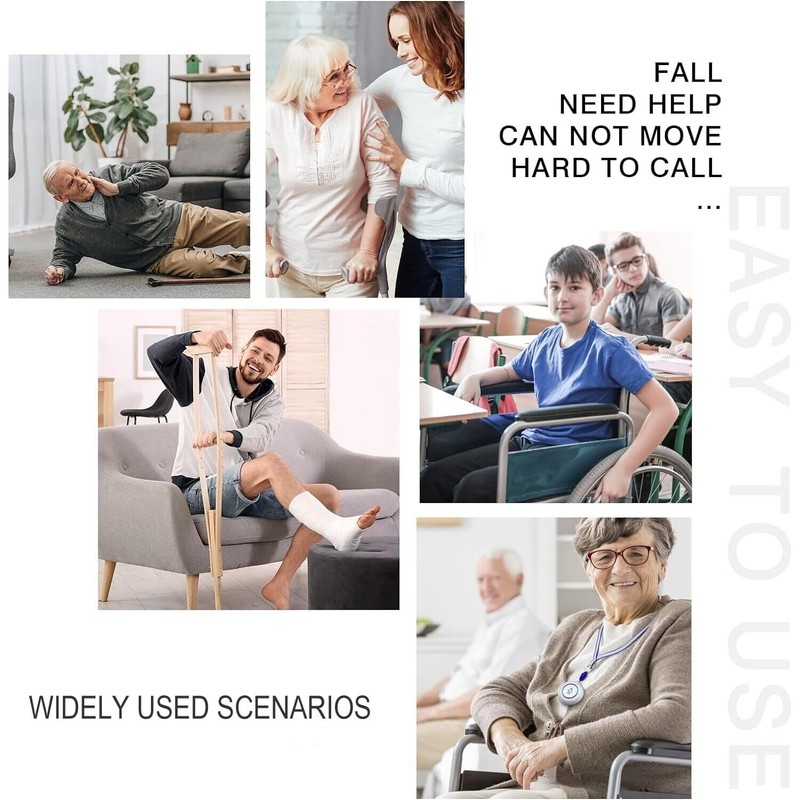 STECHRO Wireless Caregiver Pager, Medical Alert Systems with 2 Call